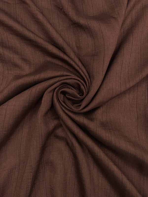 Brown Plain Nysaa Silk Fabric (Per Meter - Rs 112 )