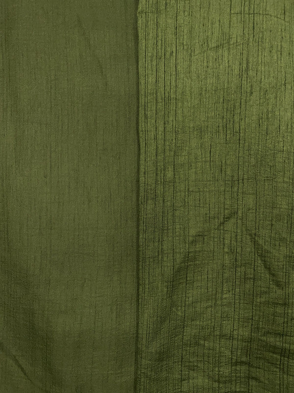 Mehndi Green Plain Nysaa Silk Fabric (Per Meter - Rs 112 )