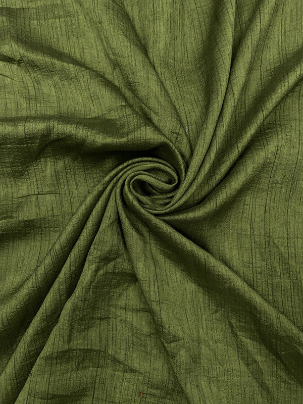 Mehndi Green Plain Nysaa Silk Fabric (Per Meter - Rs 112 )