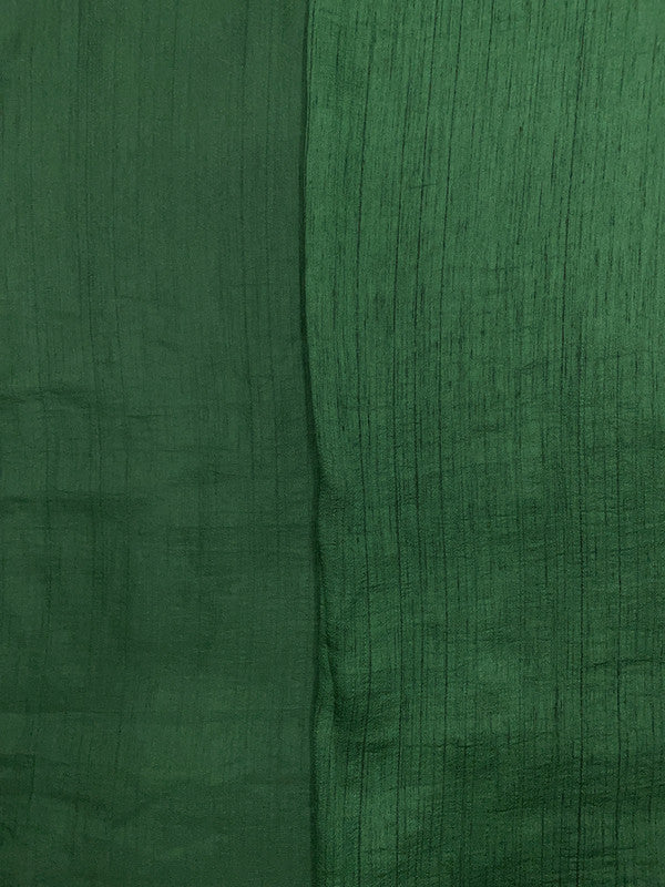 Bottle Green Plain Nysaa Silk Fabric (Per Meter - Rs 112 )