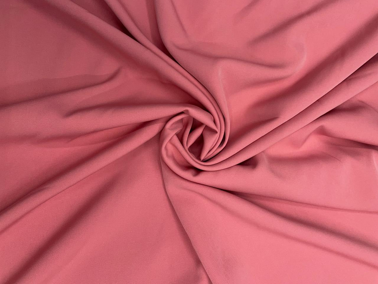 Salmon Pink Plain Banana Crepe N179 Fabric Kapdashop