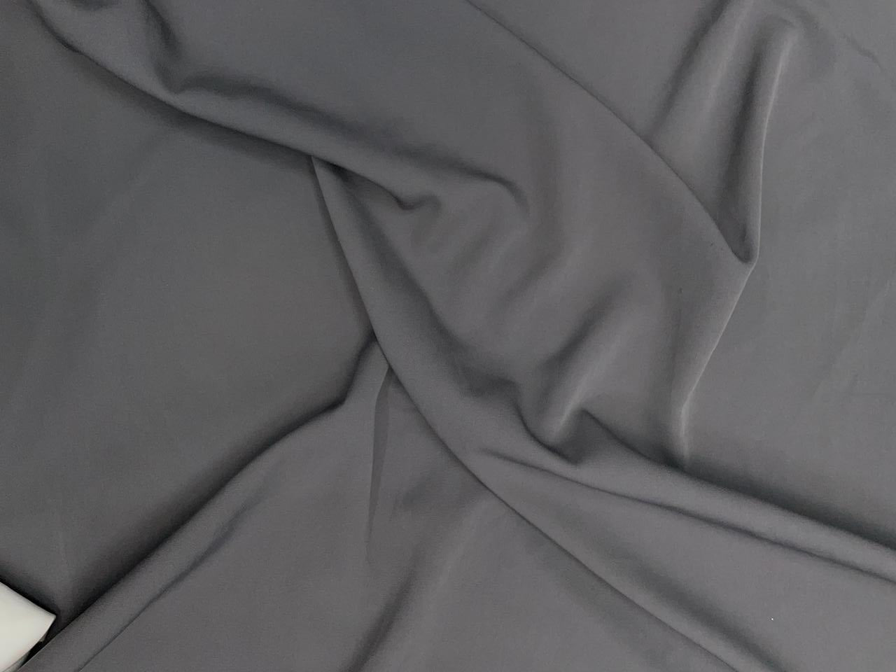 Grey Plain Banana Crepe N711 Fabric Kapdashop