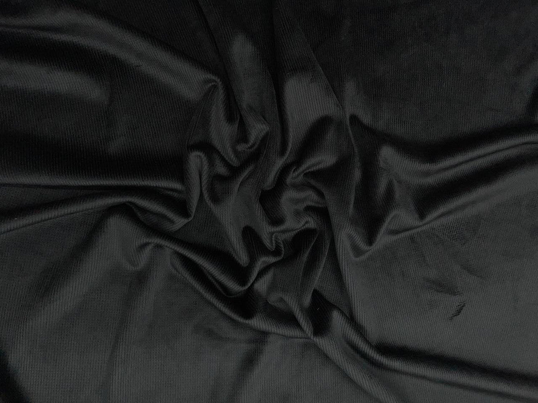 Black Stripes Premium Corduroy Fabric