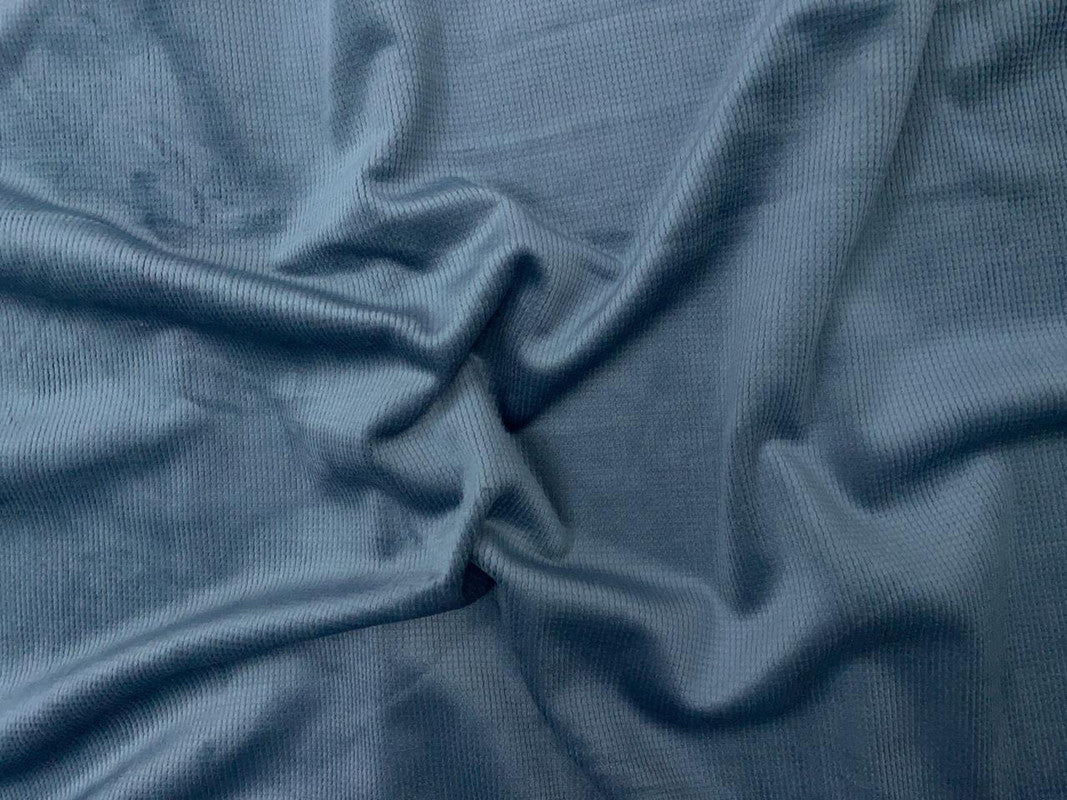 Teal Blue Stripes Premium Corduroy Fabric