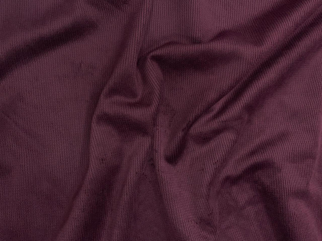 Wine Stripes Premium Corduroy Fabric