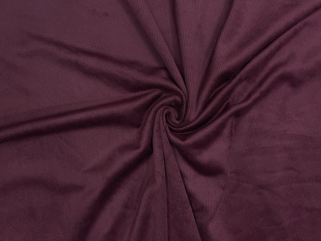 Wine Stripes Premium Corduroy Fabric