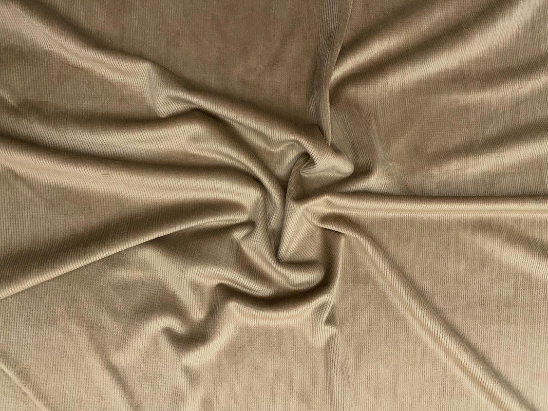 Beige Stripes Premium Corduroy Fabric