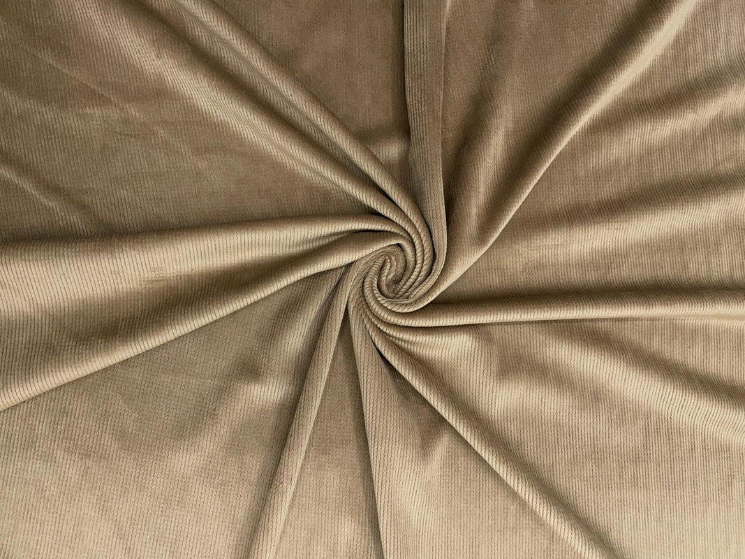 Beige Stripes Premium Corduroy Fabric