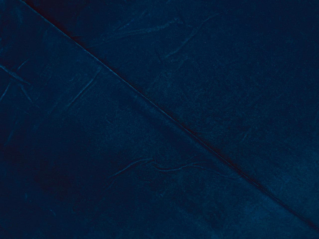 Dark Teal Blue Plain Velvet Fabric