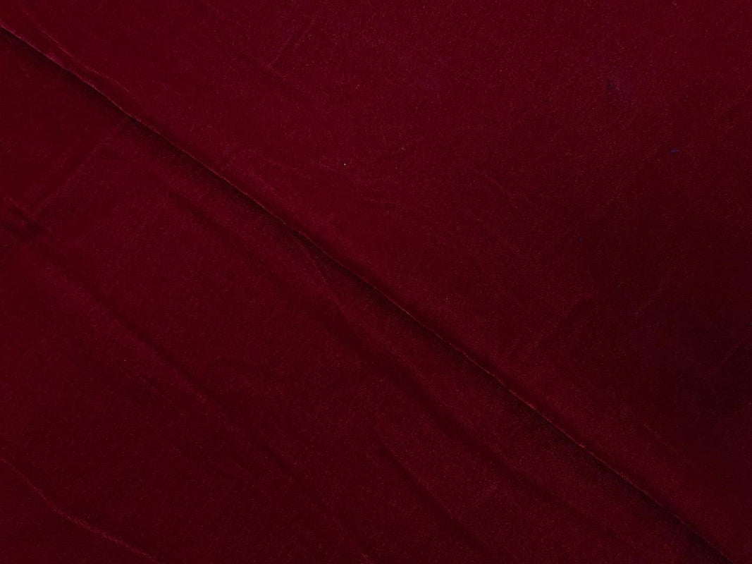 Dark Maroon Plain Velvet Fabric