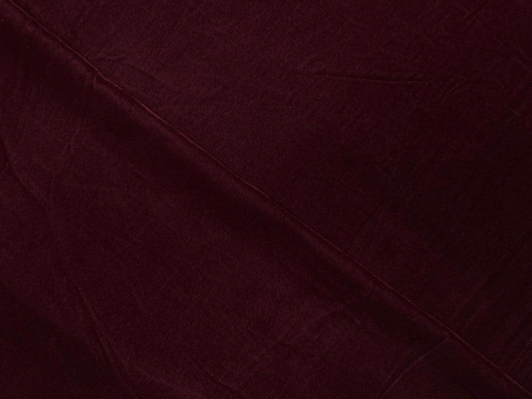 Wine Plain Velvet Fabric