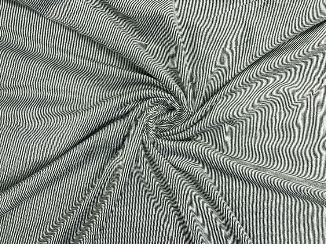 D Olive Plain/Stripes Dual Sided Super Soft Wool Fabric