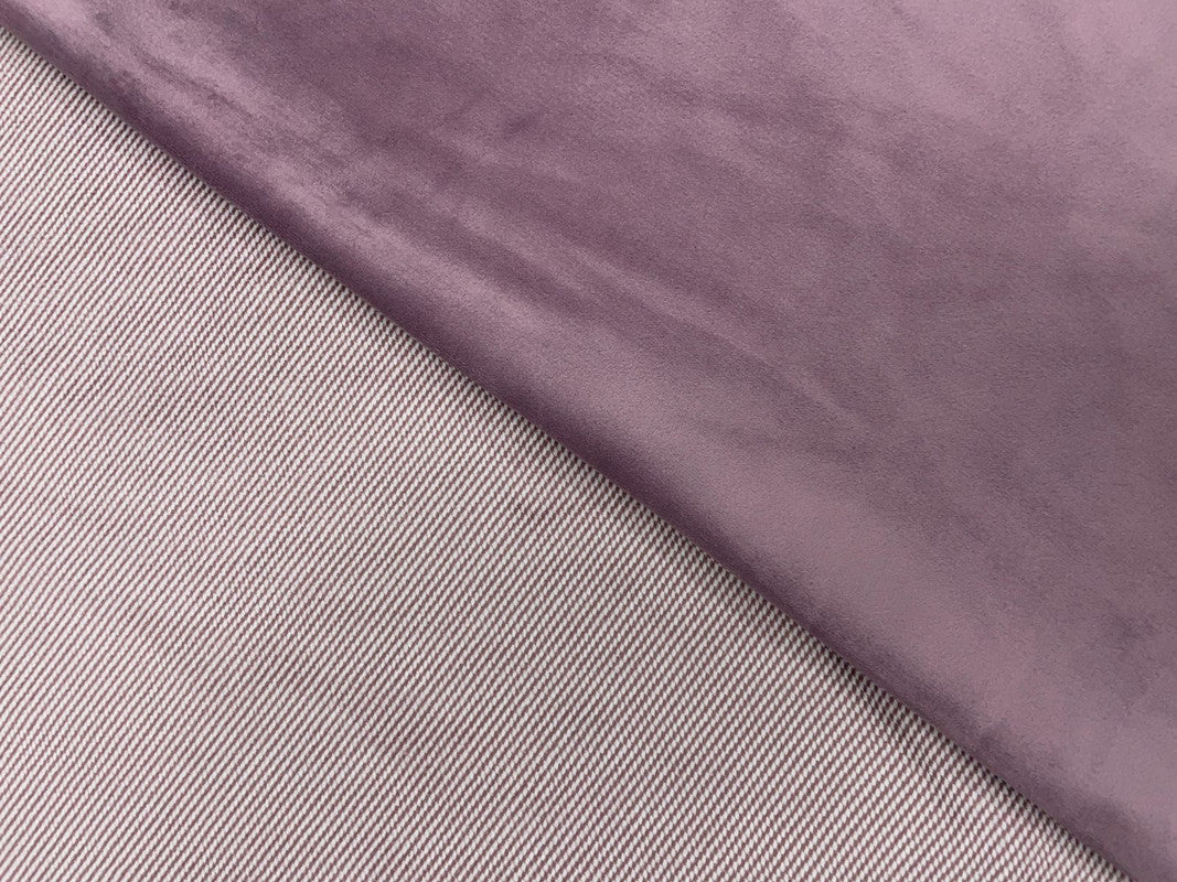 Lilac Plain/Stripes Dual Sided Super Soft Wool Fabric