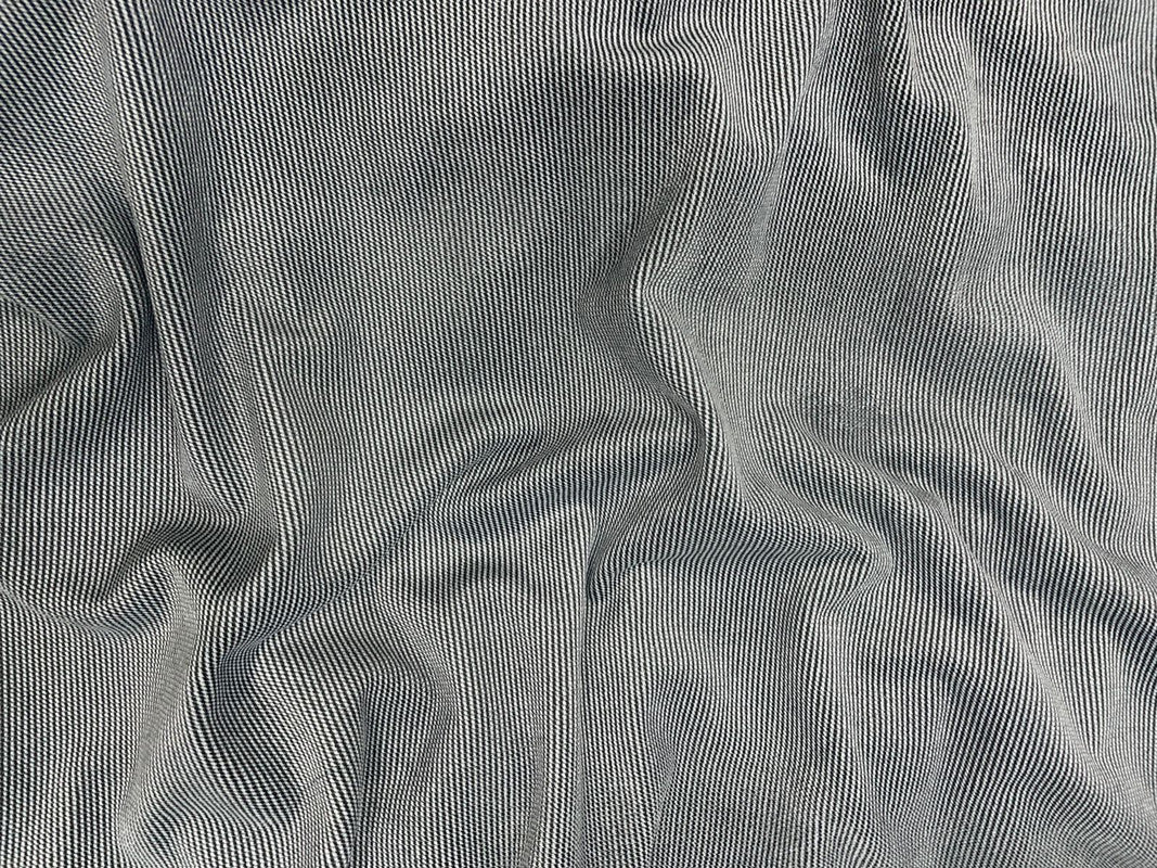 Black Plain/Stripes Dual Sided Super Soft Wool Fabric