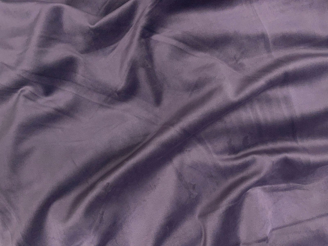 Grey Lilac Plain/Stripes Dual Sided Super Soft Wool Fabric