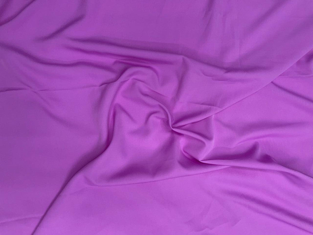 Orchid Plain Dyed Poly Crepe Fabric N721 (Per Meter - Rs 44 )