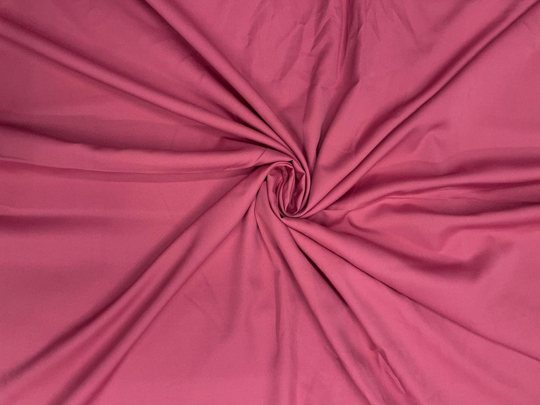 Rouge Pink Plain Dyed Poly Crepe Fabric N193 (Per Meter - Rs 44 )