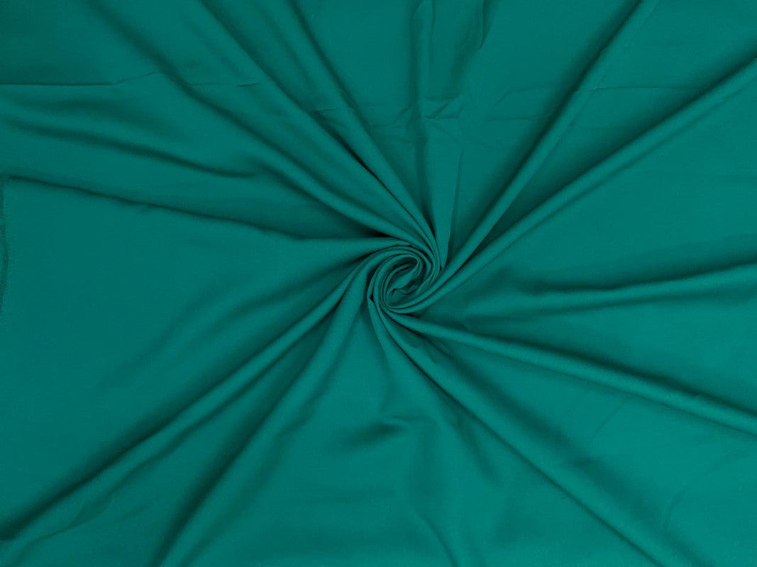 Green Plain Dyed Poly Crepe Fabric N313 (Per Meter - Rs 44 )