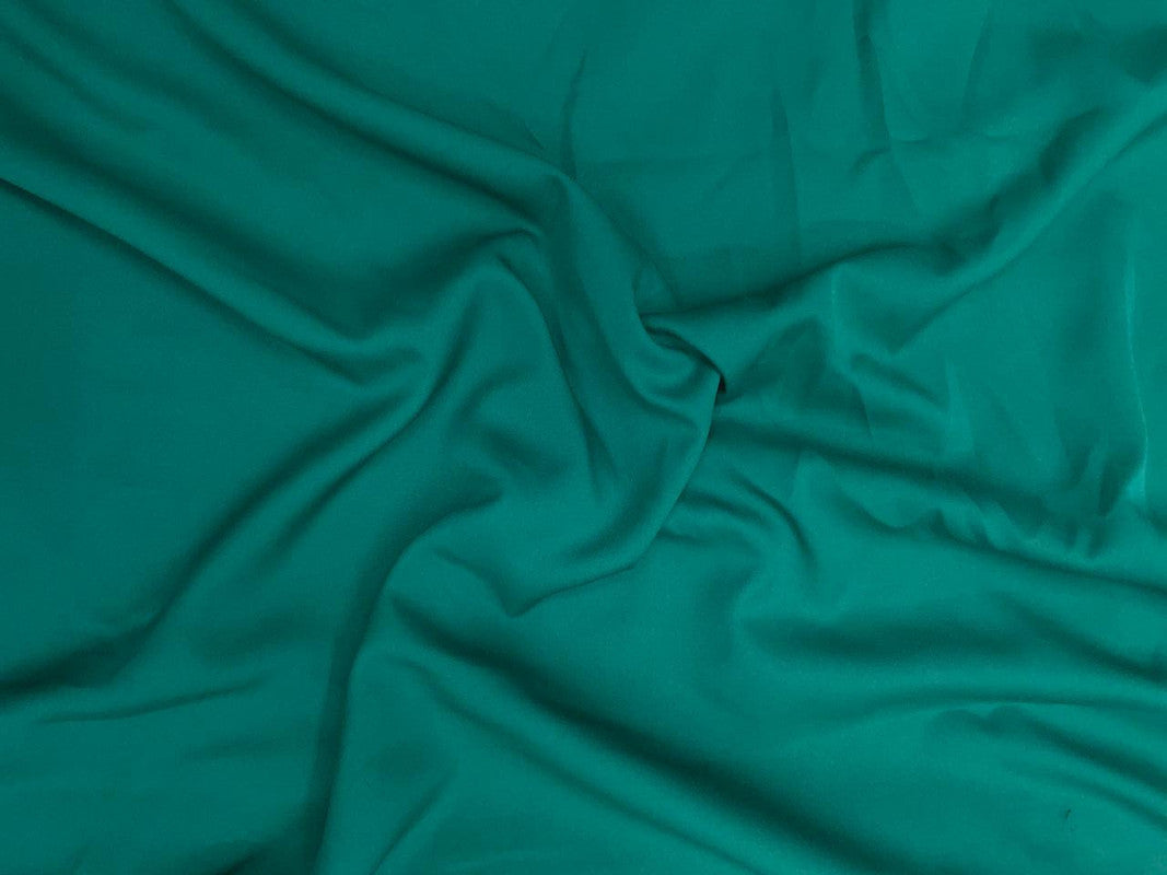 Green Plain Dyed Poly Crepe Fabric N313 (Per Meter - Rs 44 )