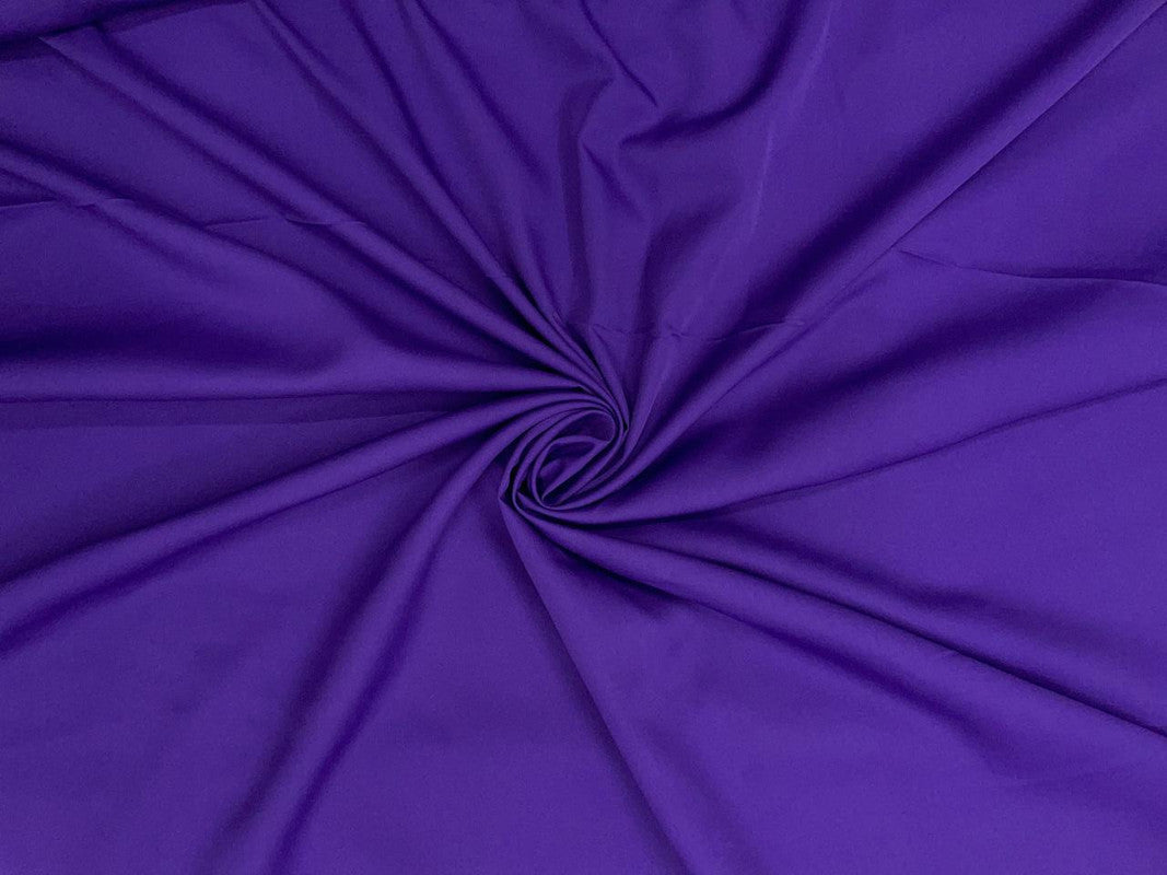 Purple Plain Dyed Poly Crepe Fabric N594 (Per Meter - Rs 44 )