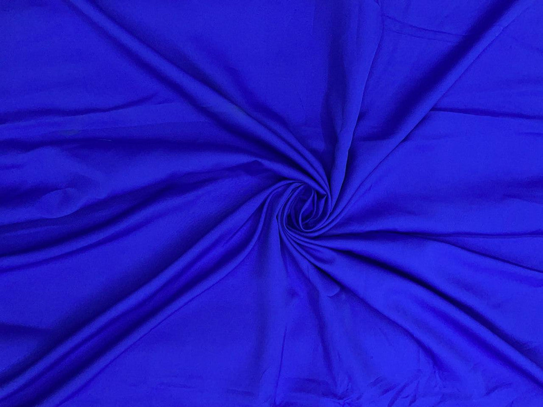 Royal Blue Plain Dyed Poly Crepe Fabric N89 (Per Meter - Rs 44 )