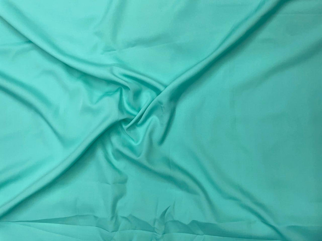 Poly Crepe Fabric Bright Sea 