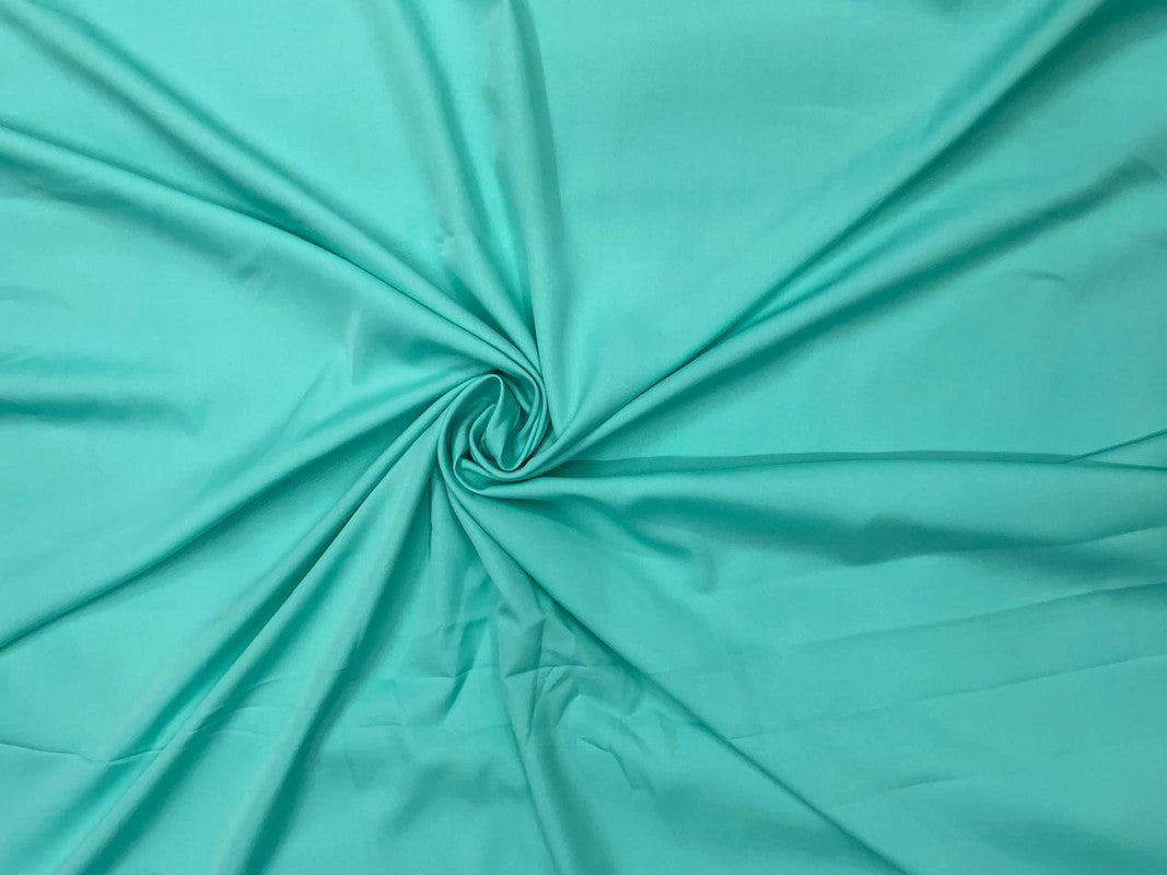 Bright Sea Plain Dyed Poly Crepe Fabric