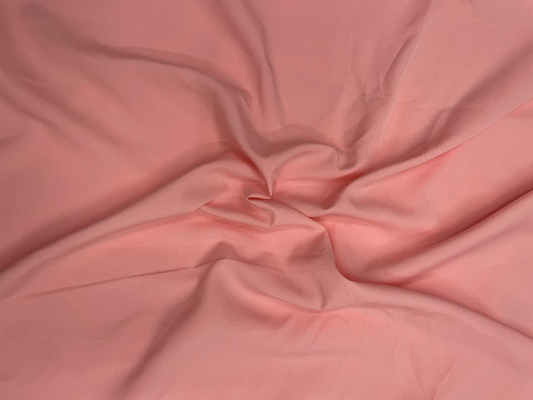 Light Pink Plain Dyed Poly Crepe Fabric N96L (Per Meter - Rs 44 )