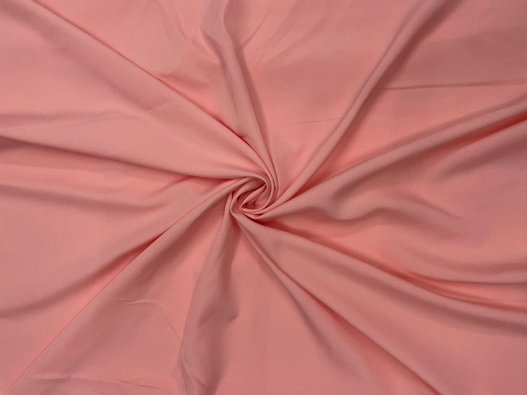 Light Pink Plain Dyed Poly Crepe Fabric N96L (Per Meter - Rs 44 )