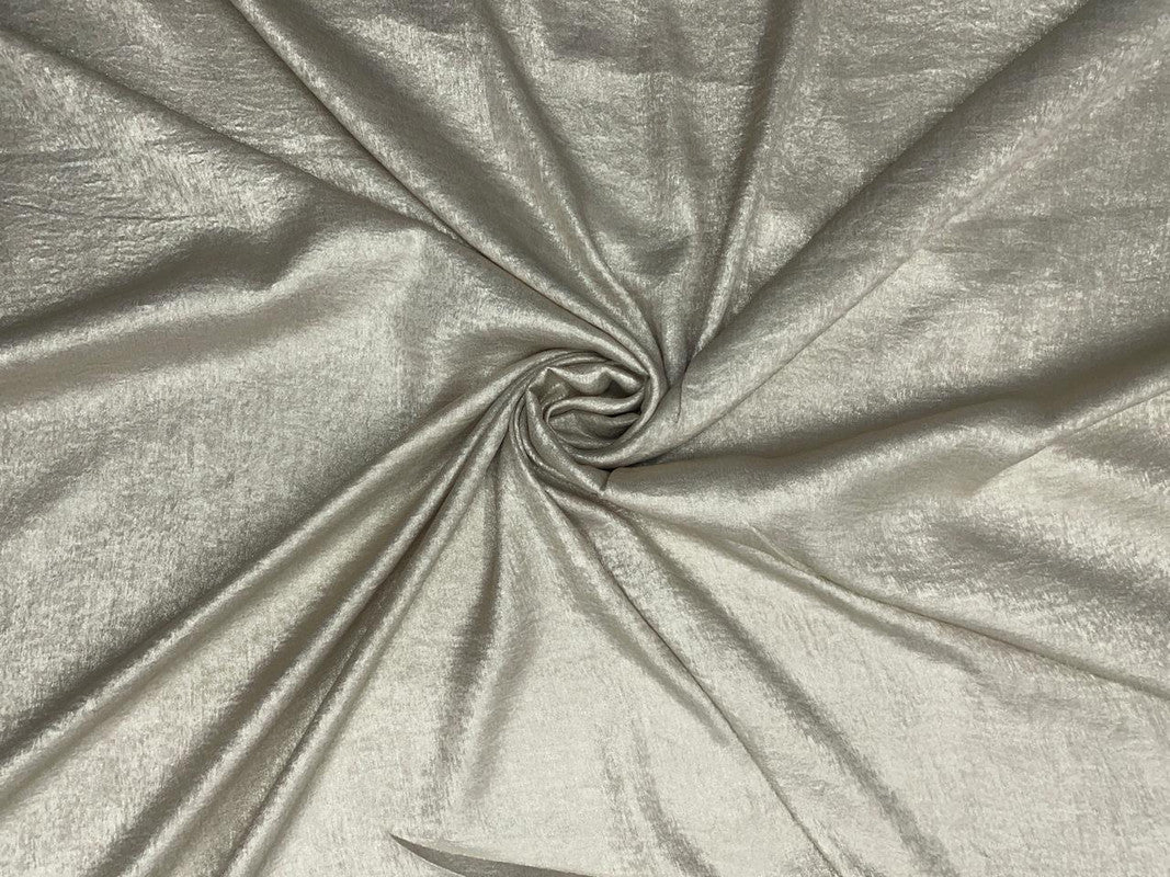 Light Gold Plain Georgette Foil Fabric