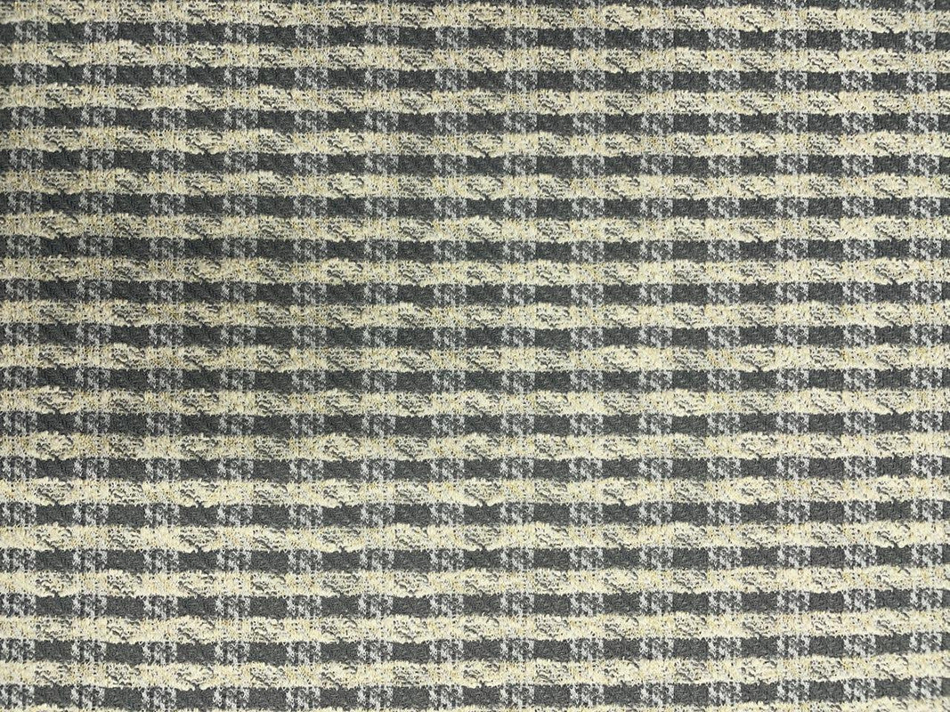 Grey Check Tweed Fabric