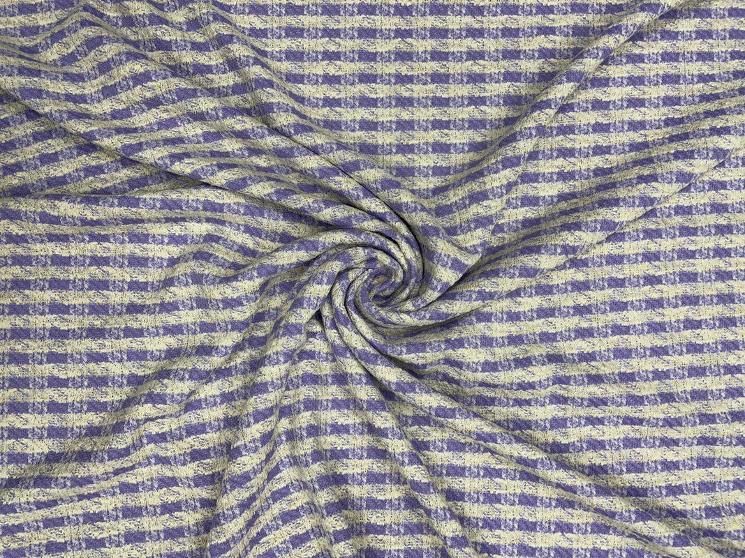 Lavender Check Tweed Fabric