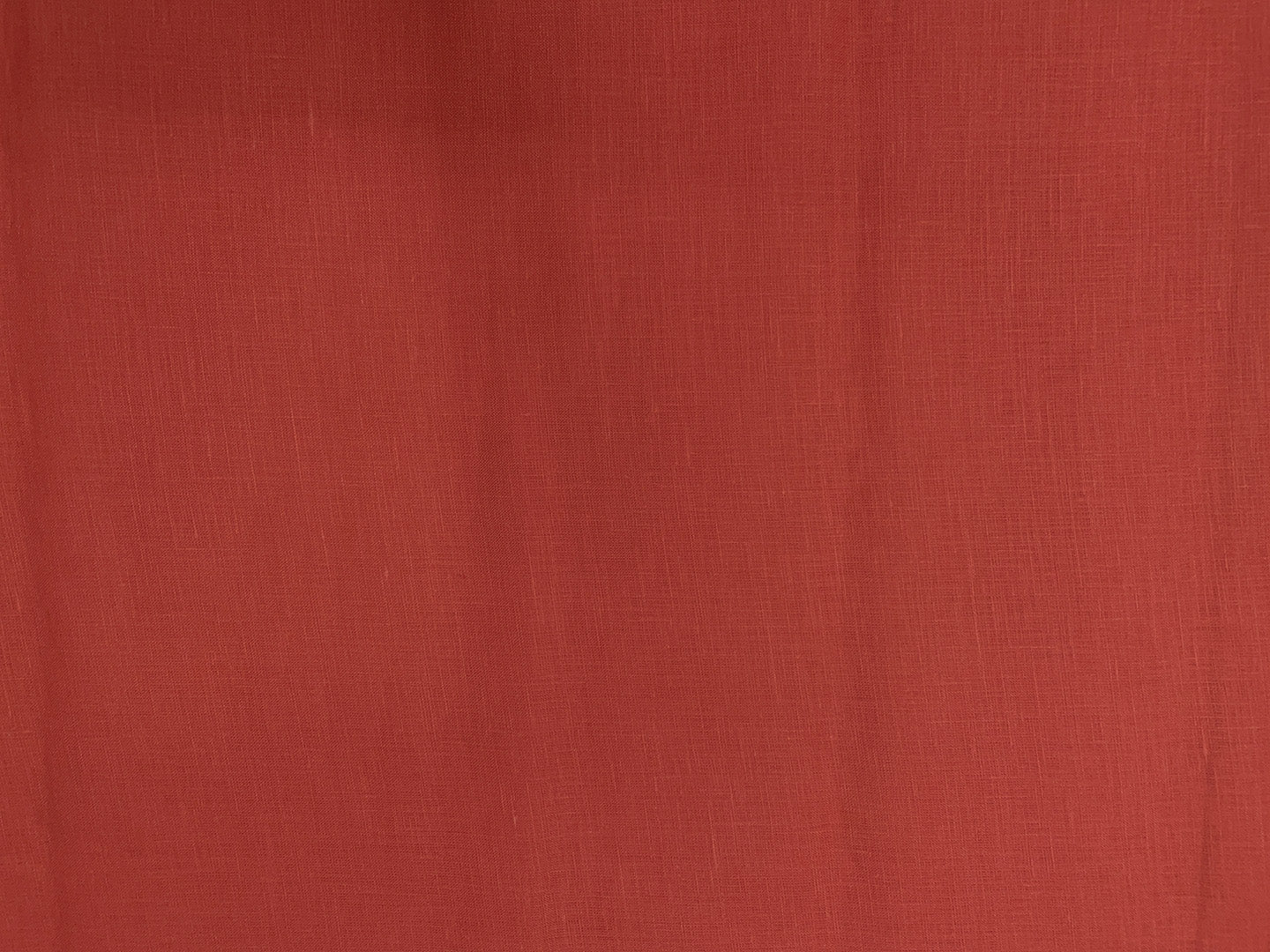 Brick Red Plain Pure Linen Shirting Fabric - 60 Lea