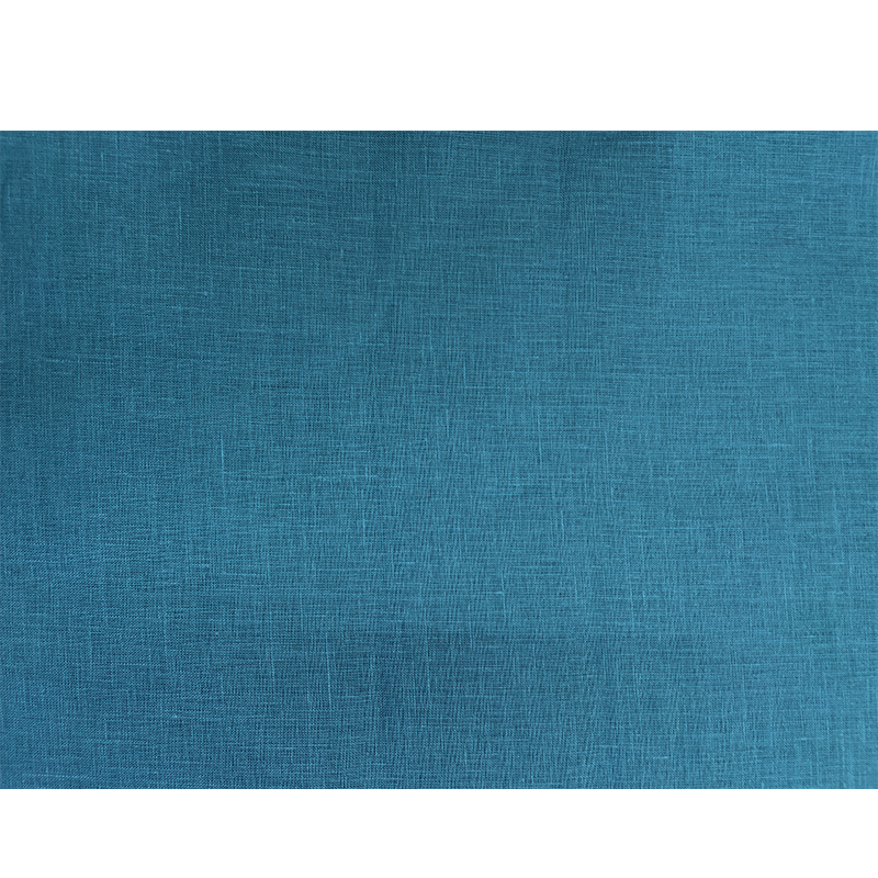 Saphire Blue Plain Pure Linen Fabric - 60 Lea