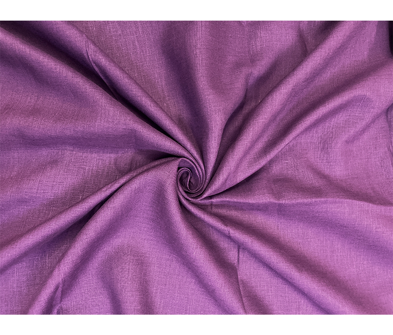 Purple Plain Pure Linen Fabric - 60 Lea