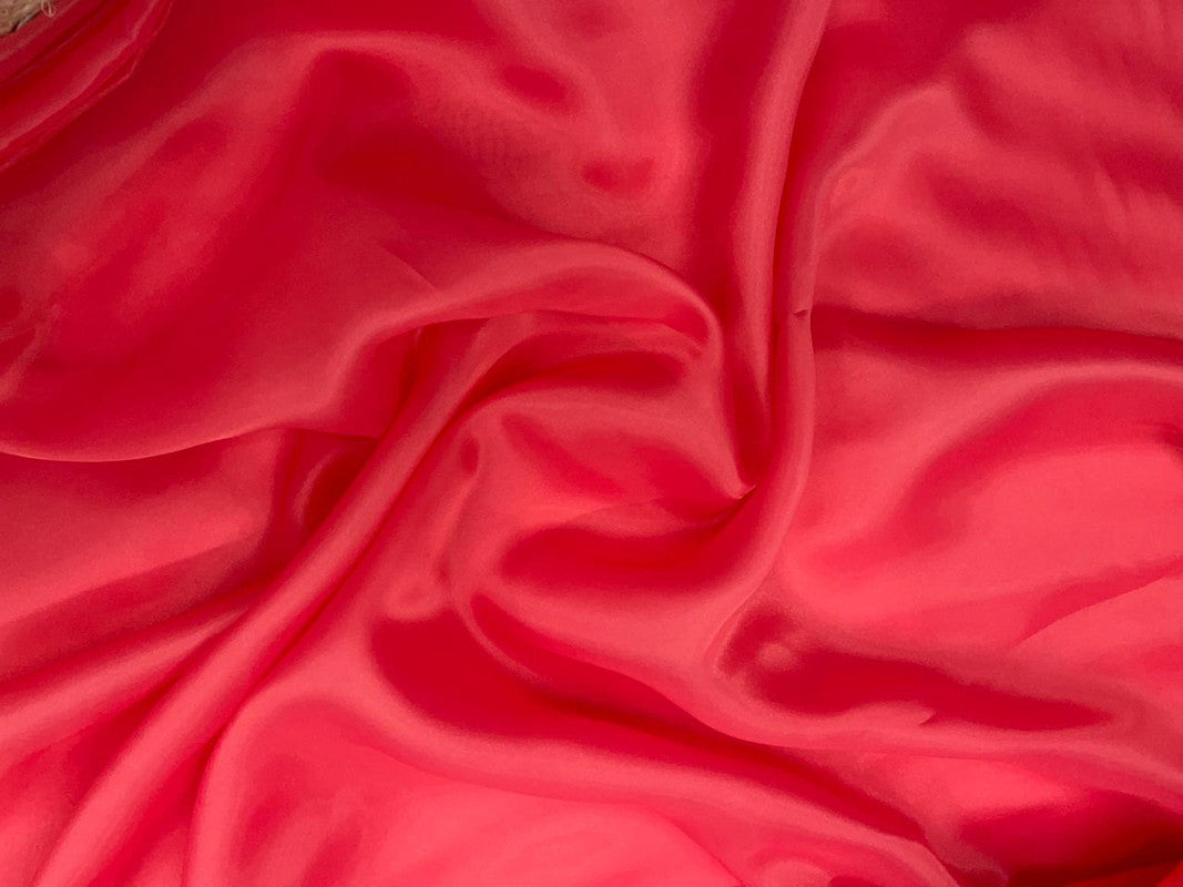 Dark Rose Pink Plain Organza Fabric