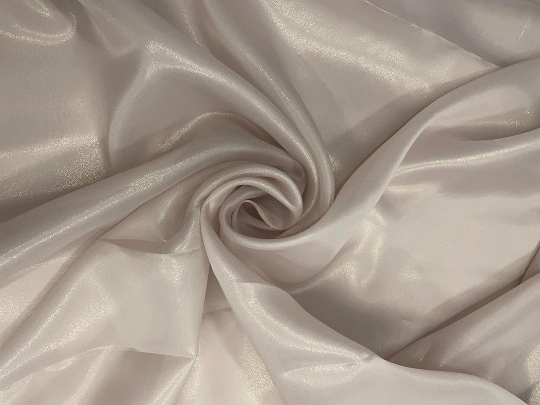 Light Beige Plain Shimmer Organza Fabric