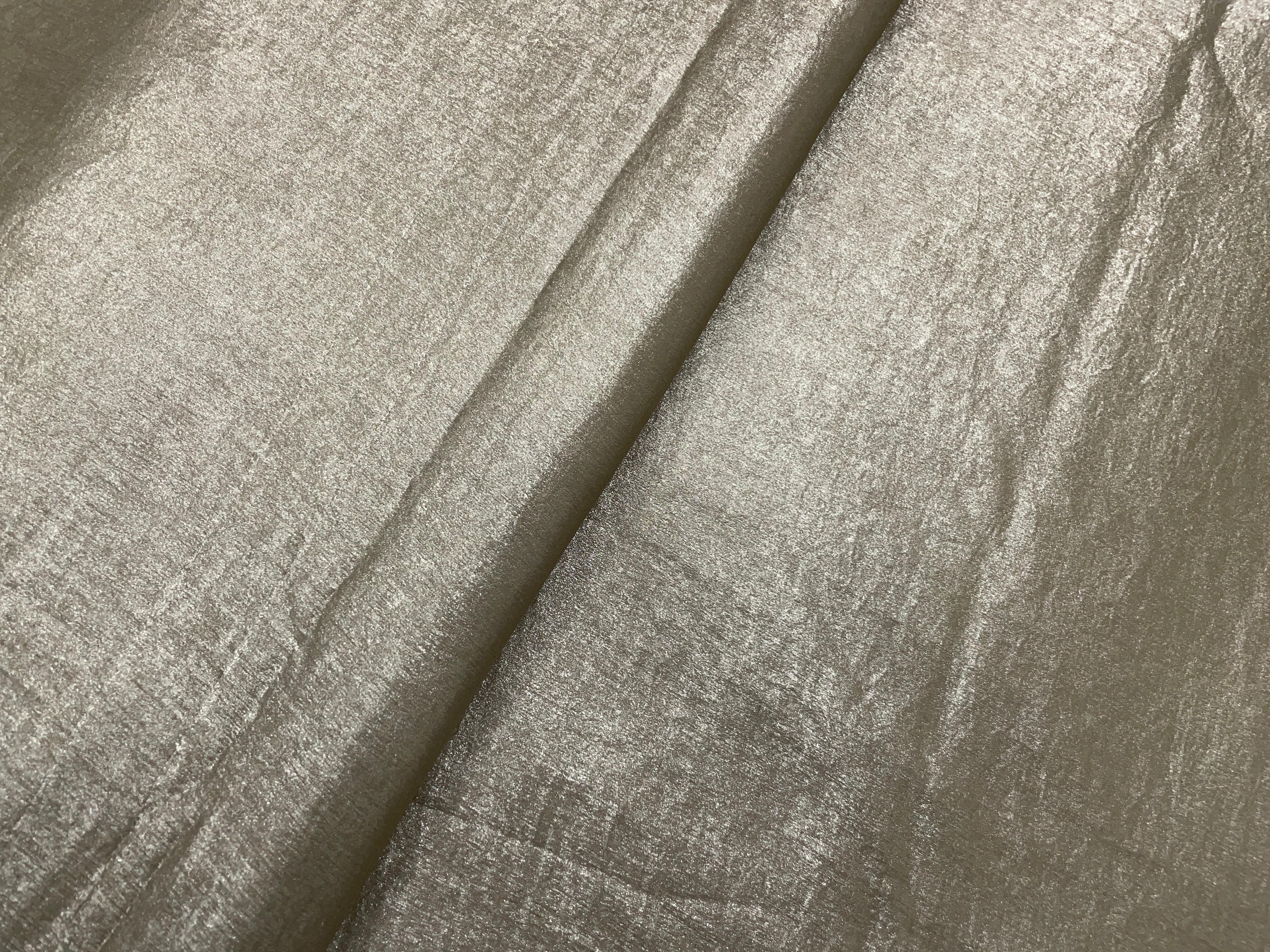 Light Golden Plain Milan Satin Georgette Fabric