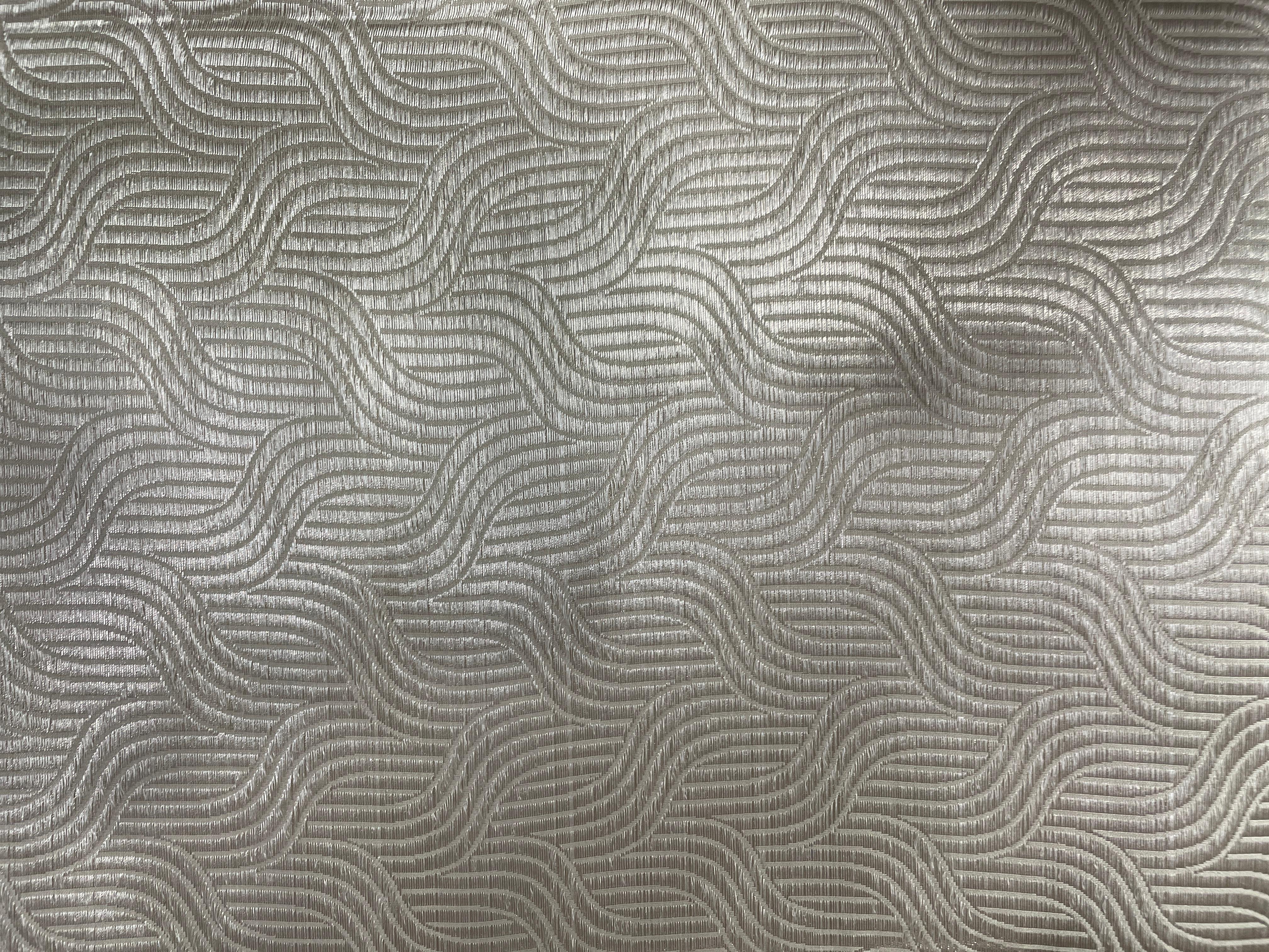 Cream Geometric Pure Brocade Fabric