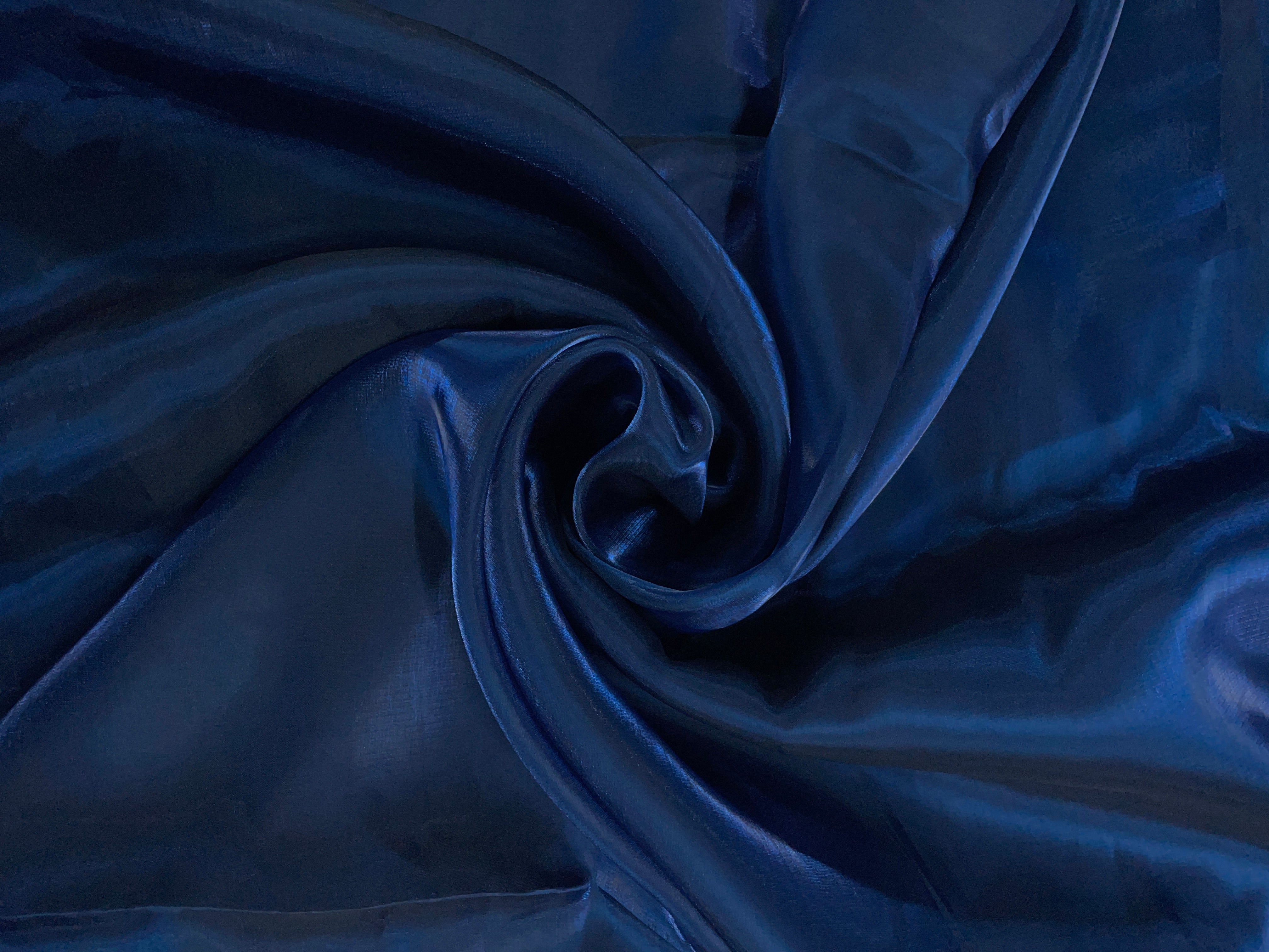 Navy Blue Plain Jimmy Choo Organza Fabric