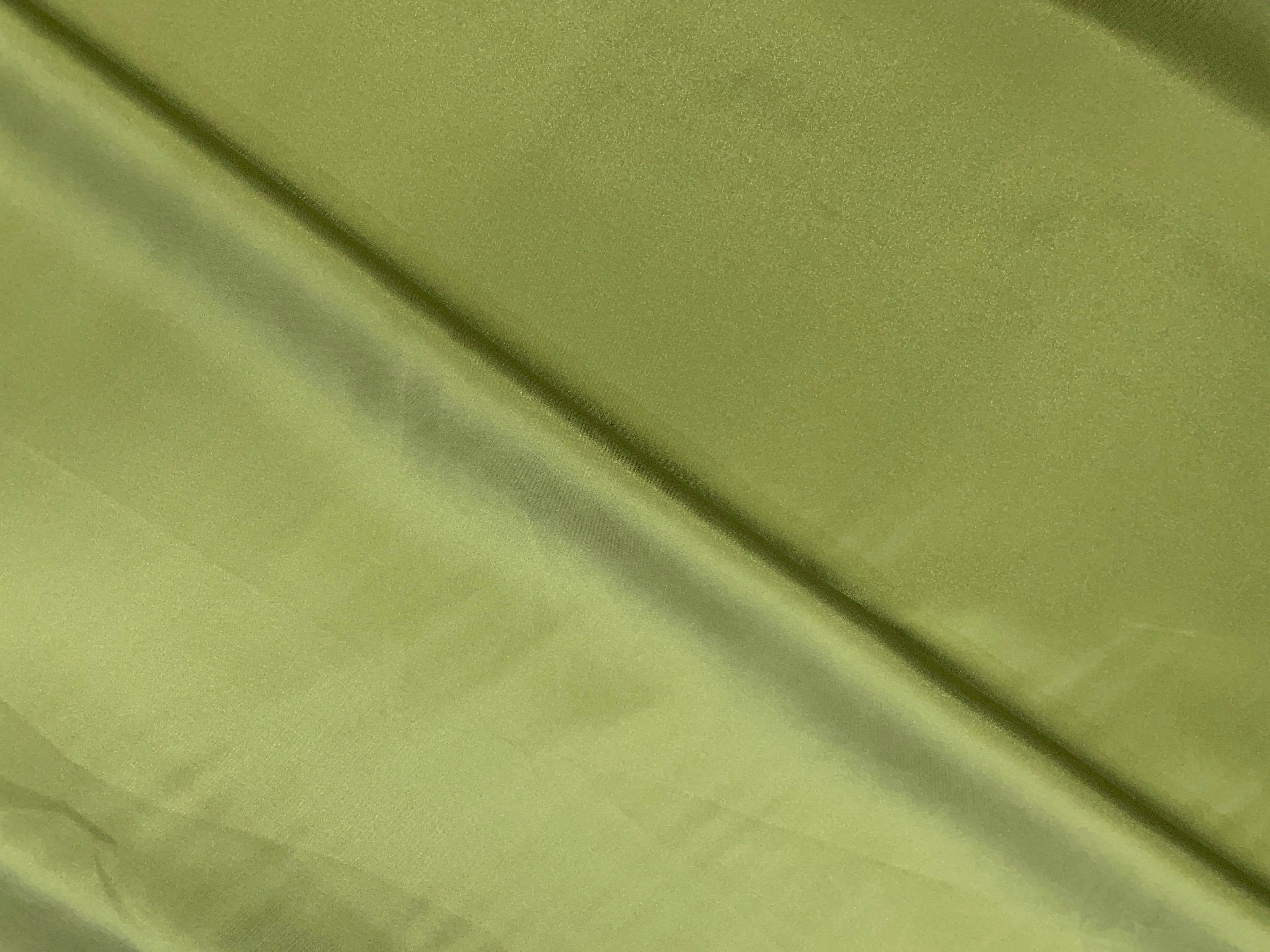 Pista Green Plain Armani Satin Lycra Fabric