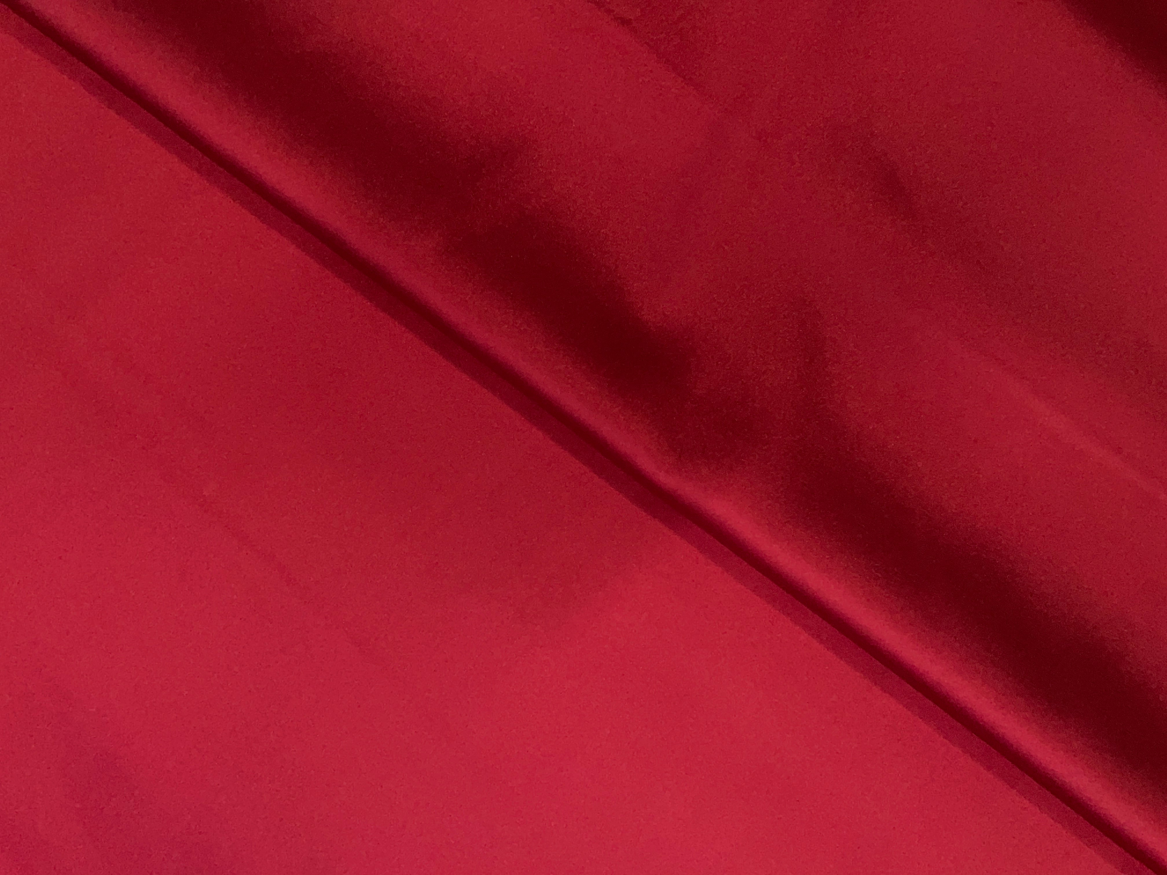 Dark Red Plain Armani Satin Lycra Fabric