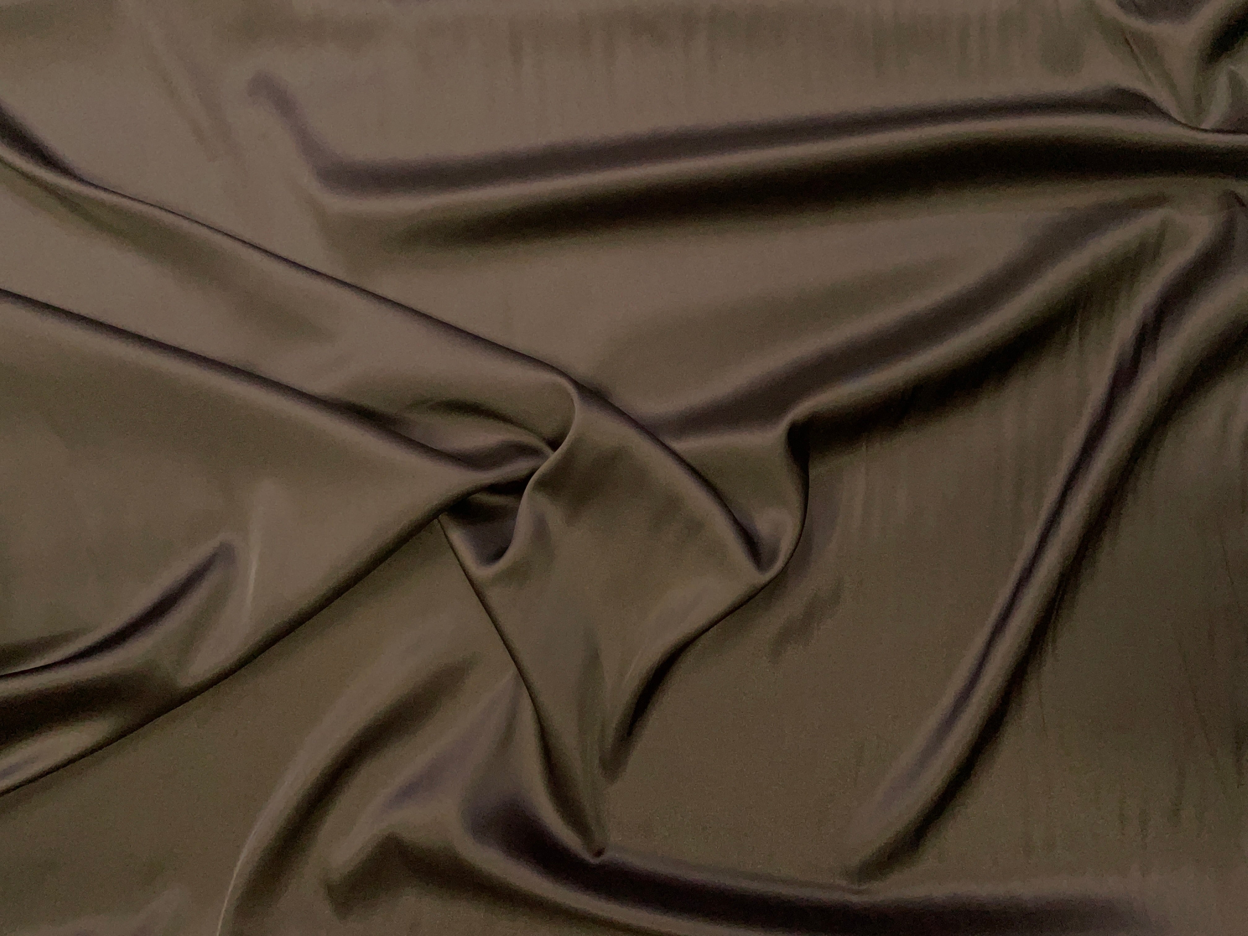 Brown Plain Armani Satin Lycra Fabric