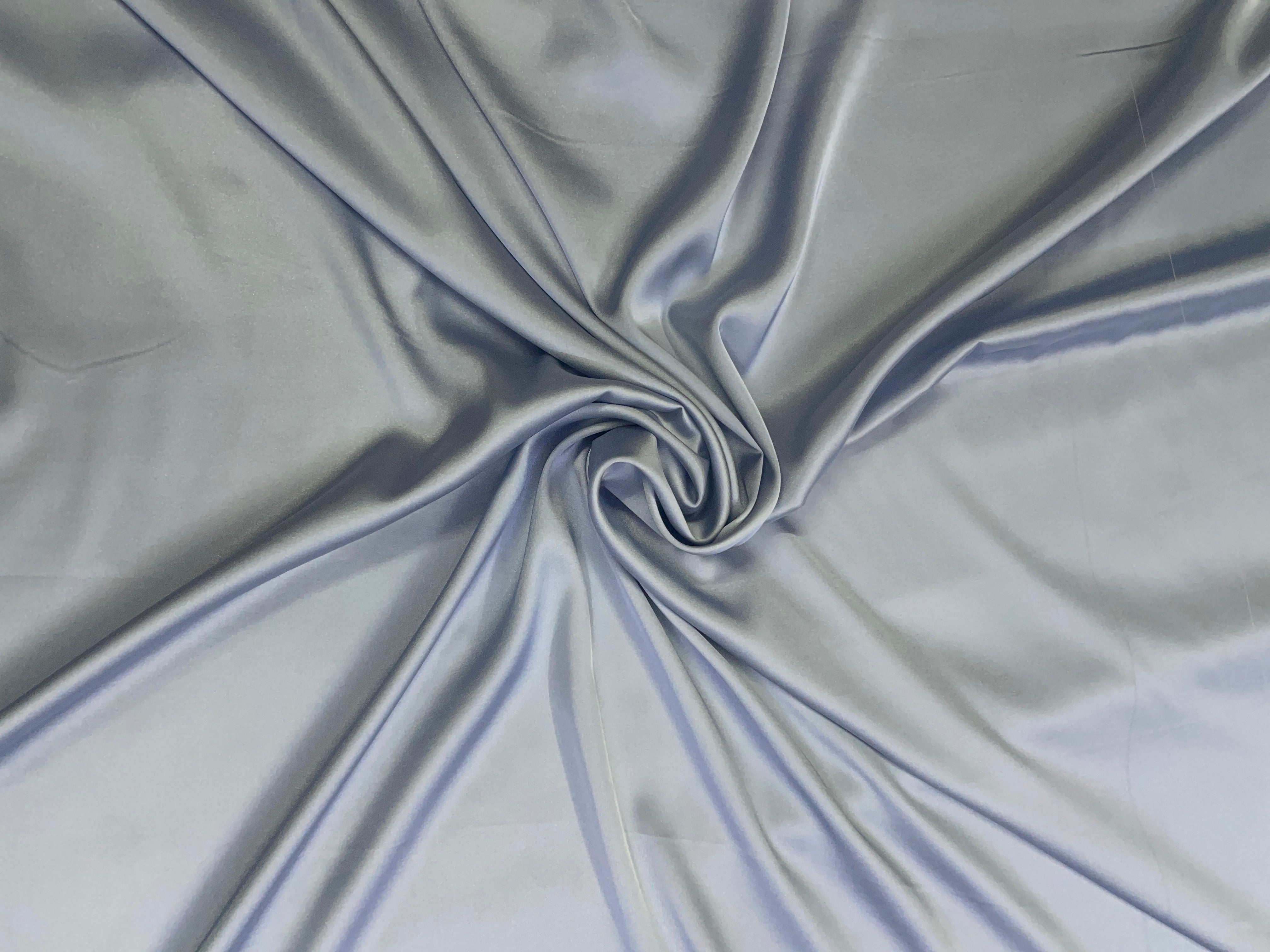 Ice Blue Plain Armani Satin Lycra Fabric