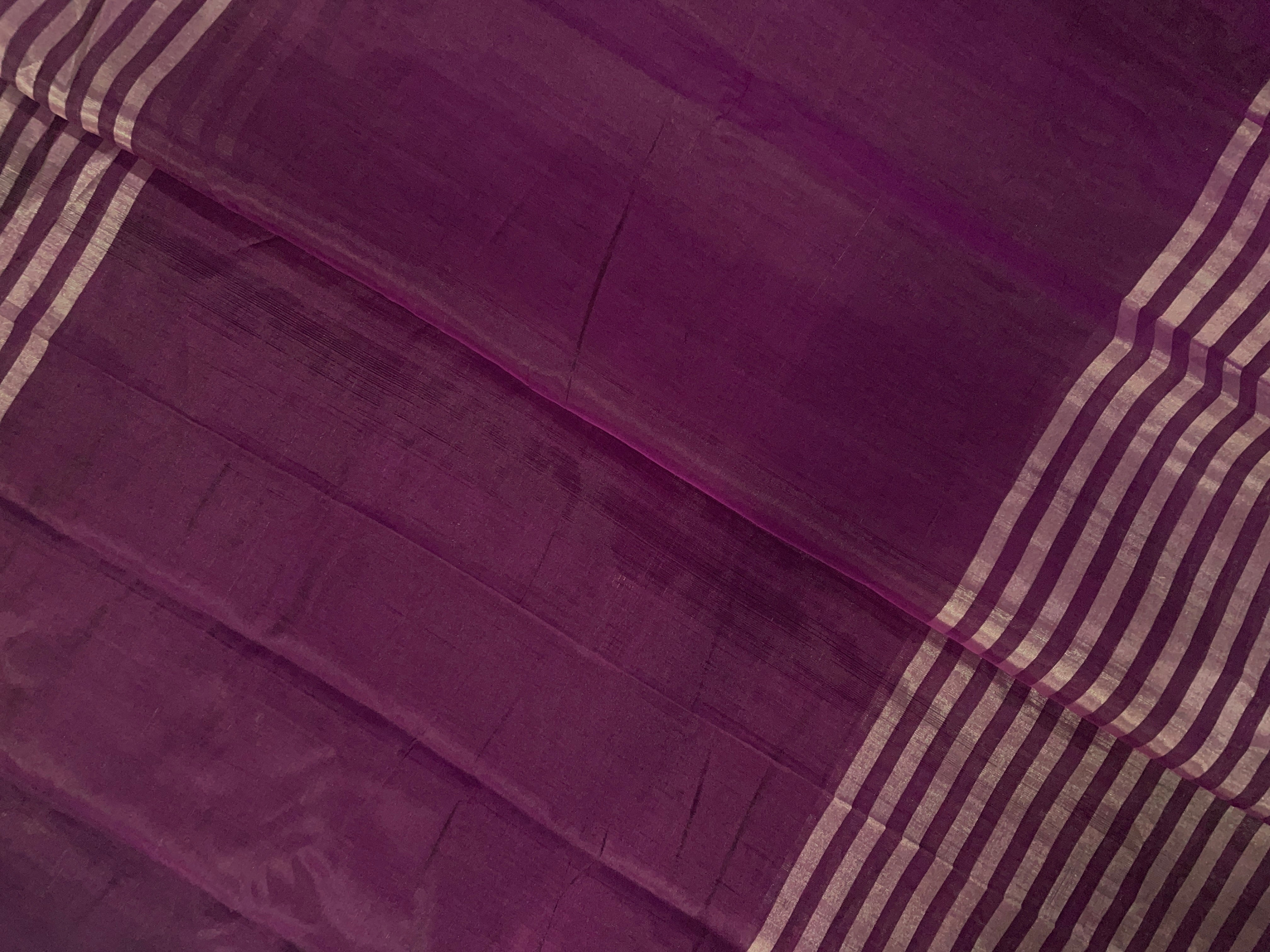 Purple Stripes Pure Tissue Fabric