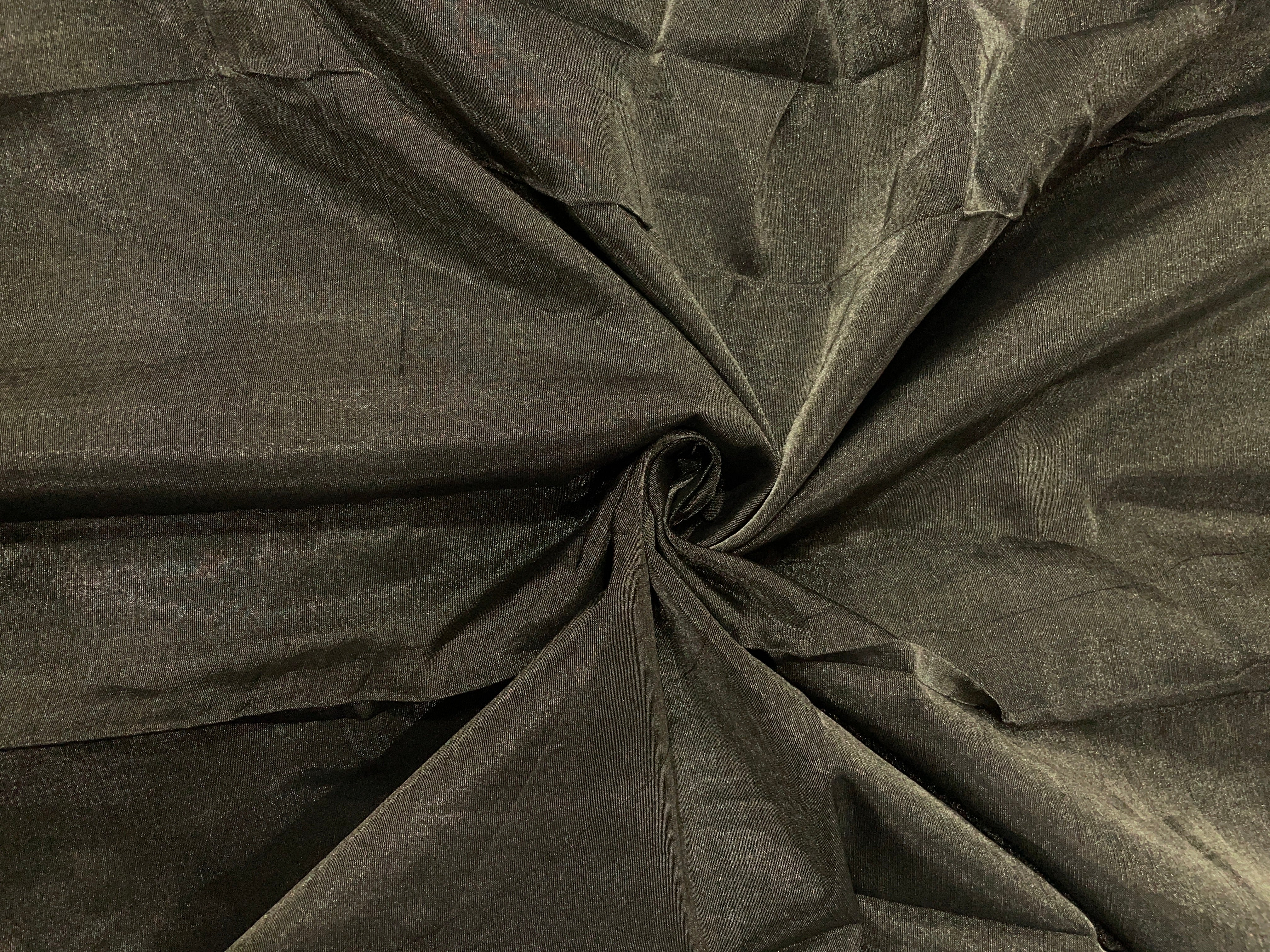 Black Plain Pure Tissue Fabric