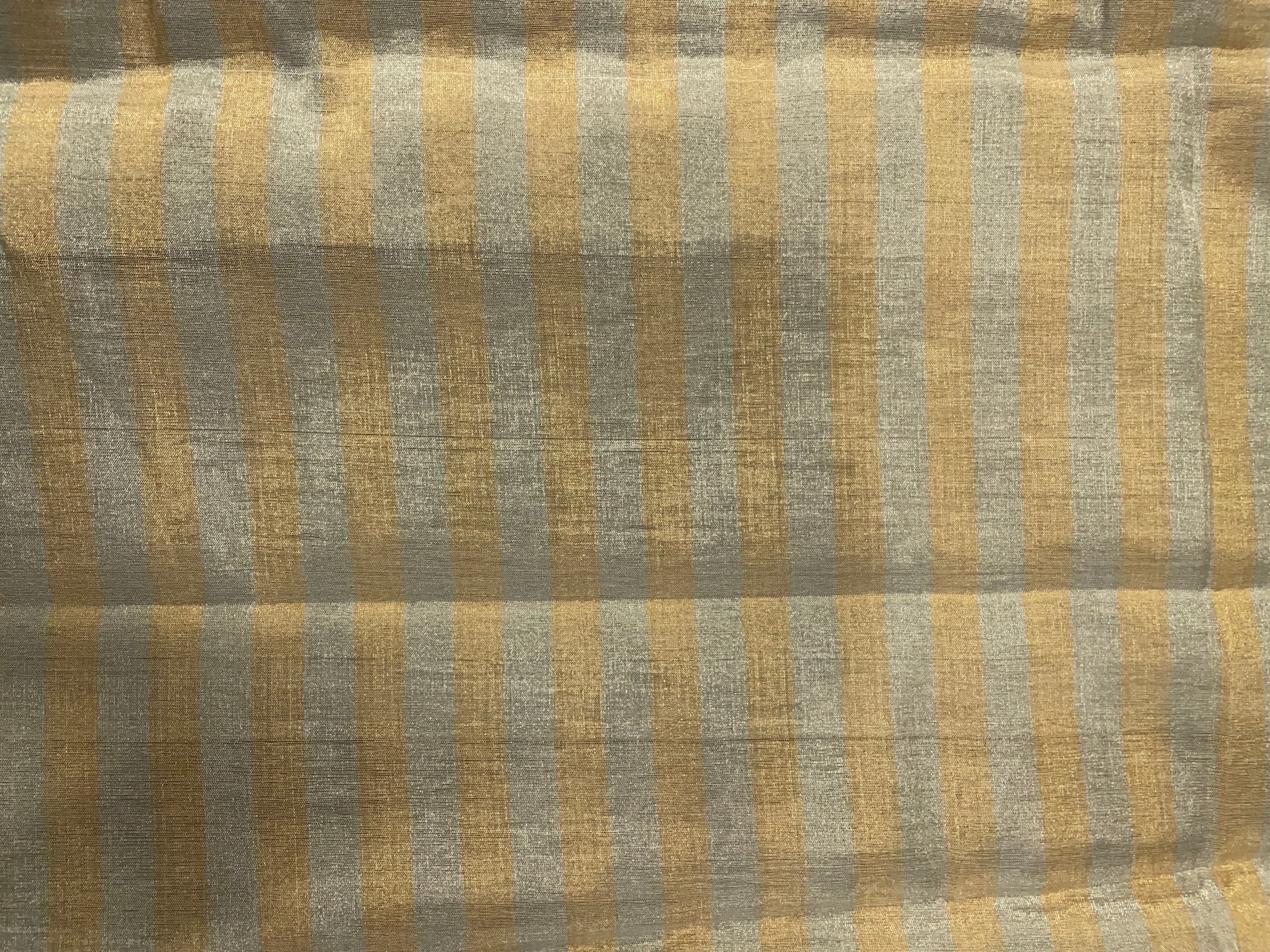 Ligth Gold Stripes Pure Tissue Fabric