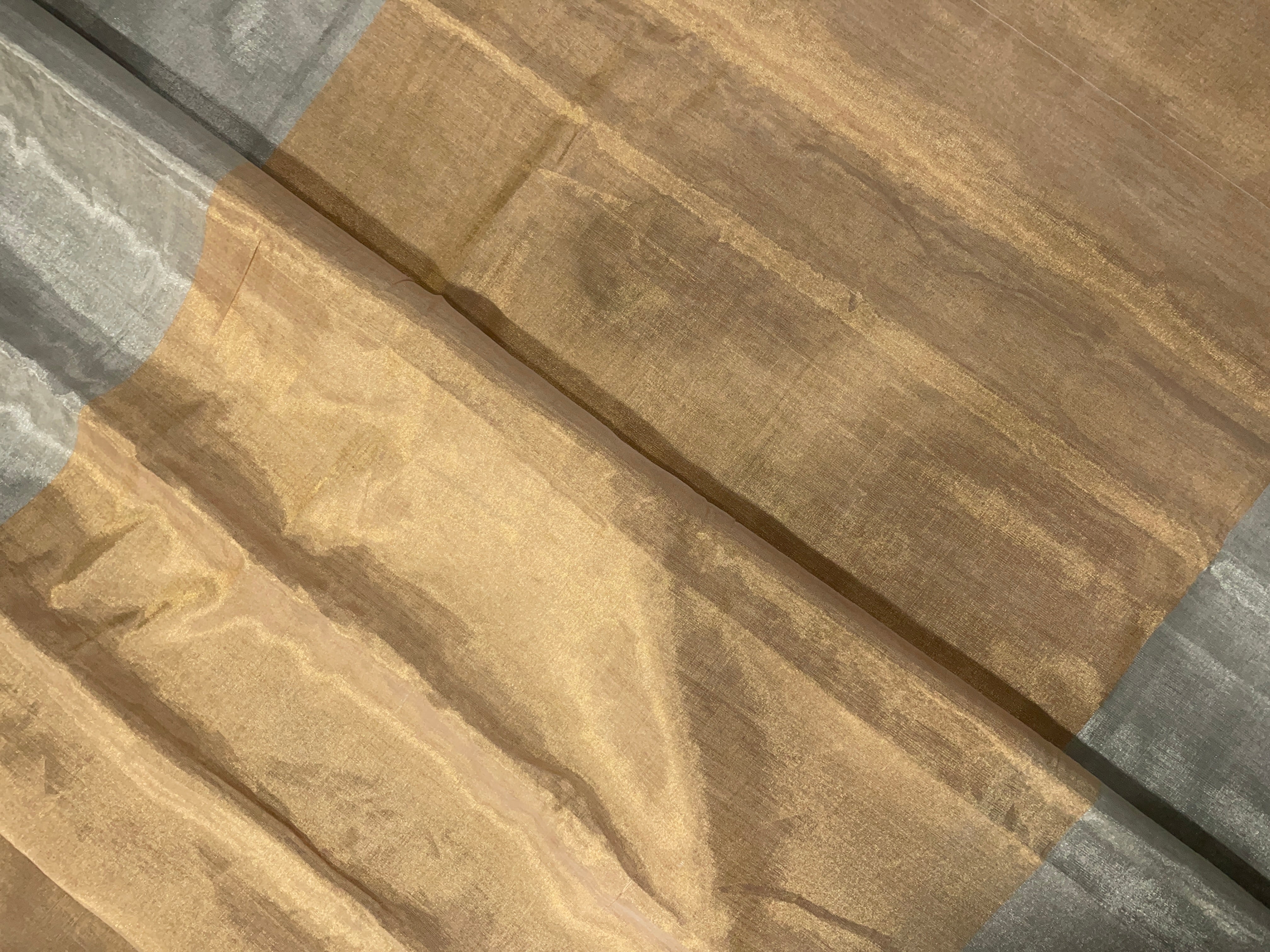 Gold PLain Pure Tissue Fabric