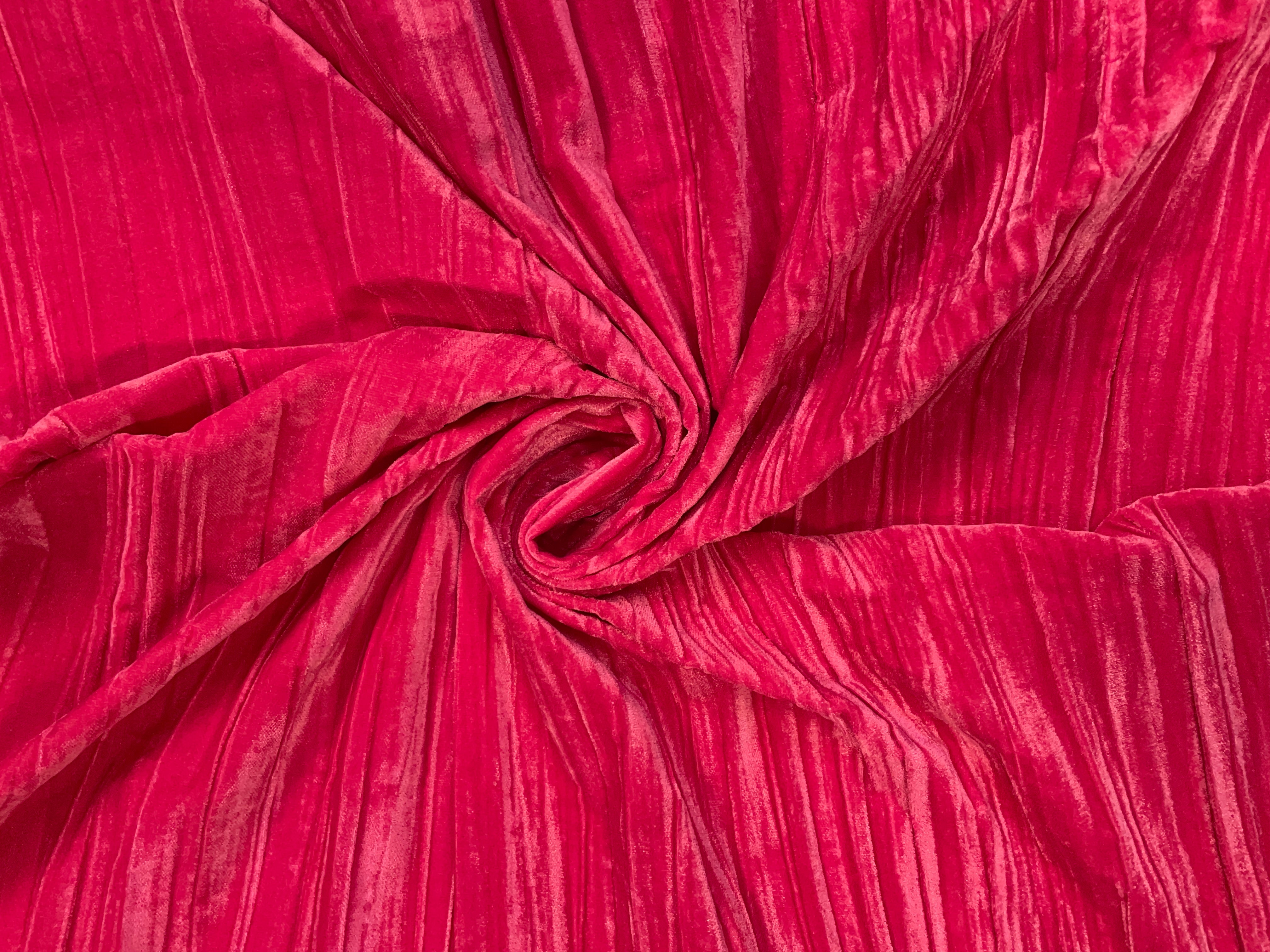 Pink Crush Velvet Fabric