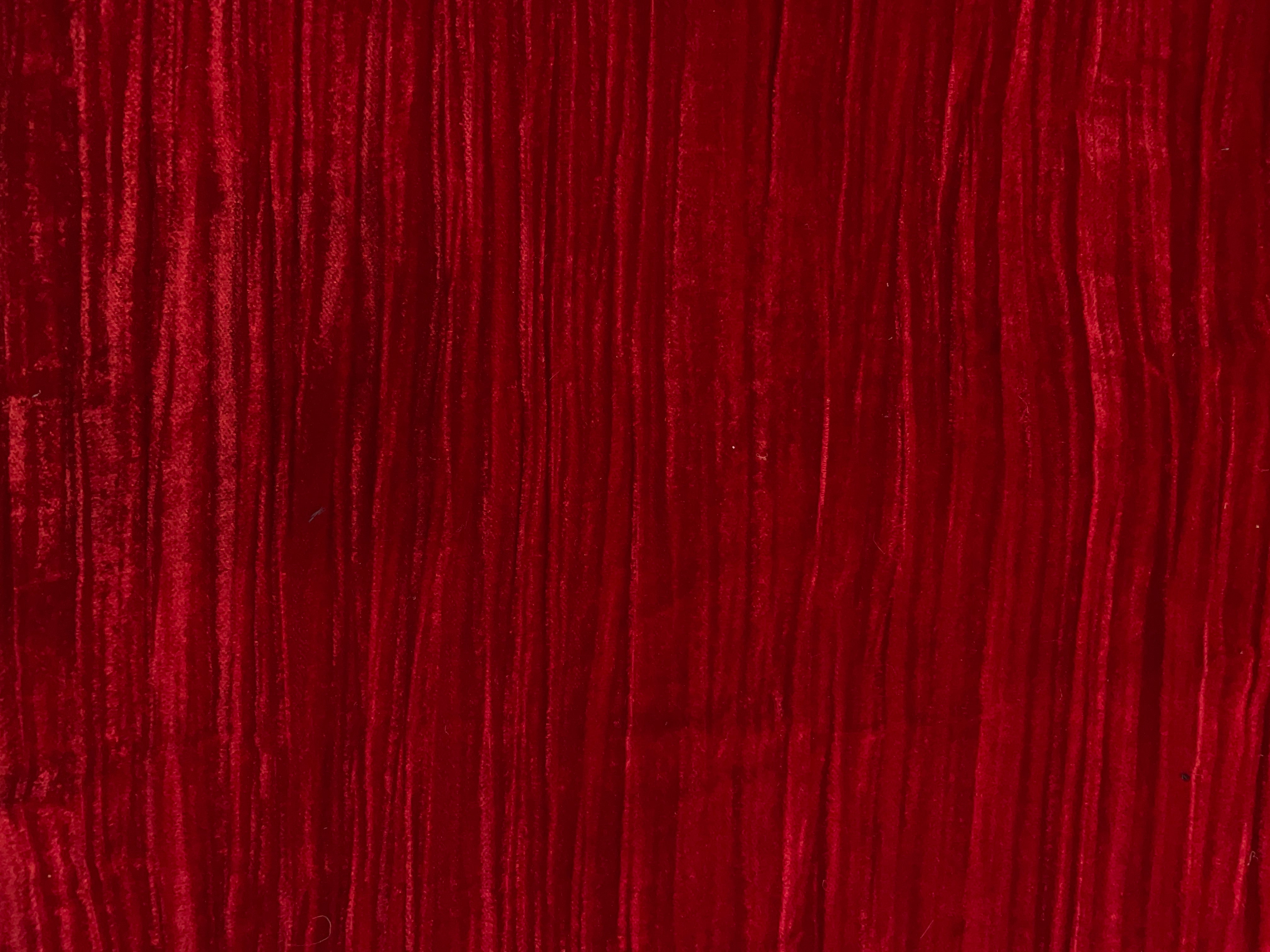 Red Color Crush Velvet Fabric